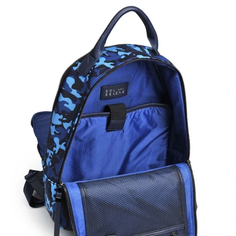 NEW Sol And Solene Cloud Nine Blue Camo Backpack